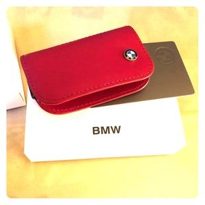 BMW Leather Key Case - Red